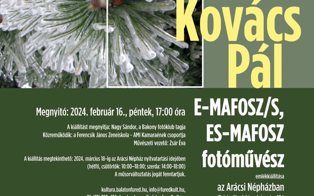 Kovács Pál fotóművész emlékkiállításának megnyitója