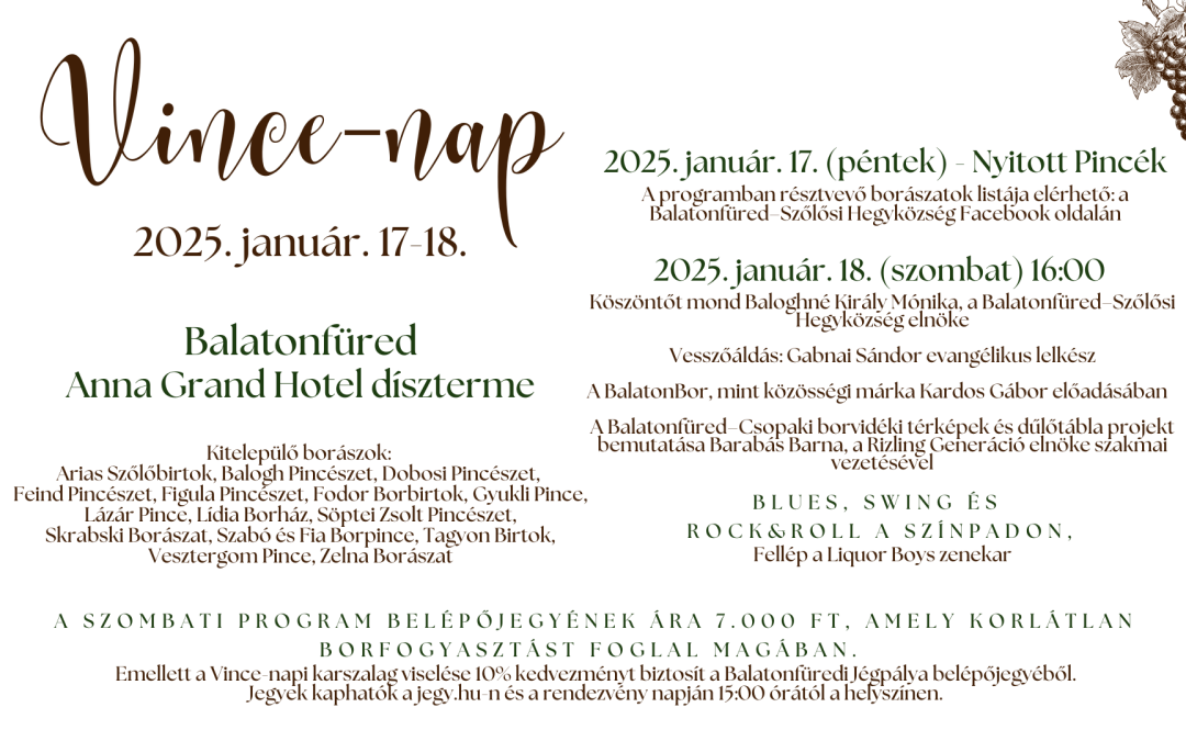 Vince-nap 2025.01.17-18.