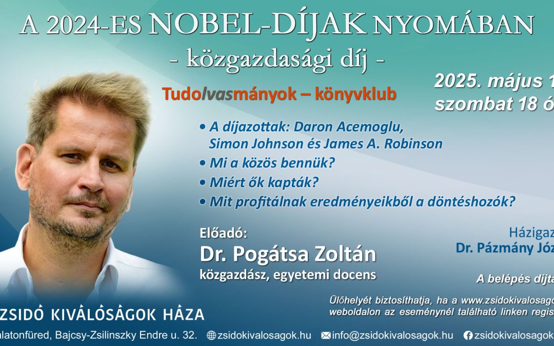 Tudolvasmányok – könyvklub: Beszélgetés Pogátsa Zoltánnal 2025.05.17.