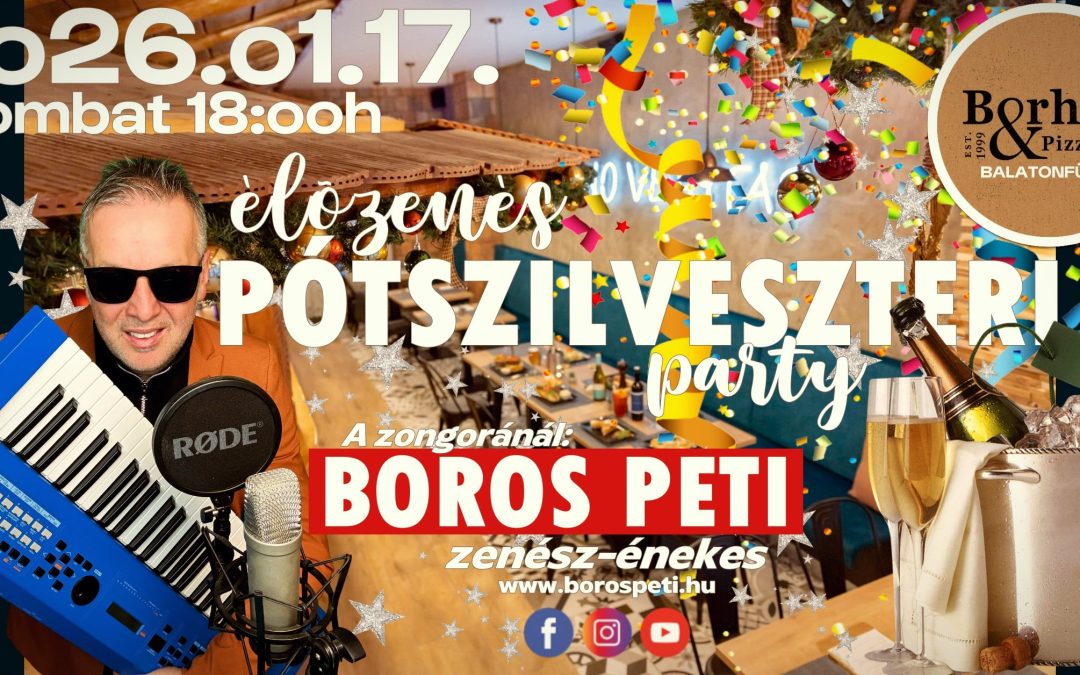 Bugocsiga Pótszilveszteri Party a Borház és Pizzaházban! 2026.01.17. 18:00 Borház Pizzaház